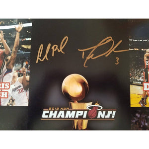 Miami Heat  LeBron James, Dwyane Wade, Chris Bosh and Ray Allen 11 by 14 signed photo