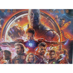 Load image into Gallery viewer, Avengers Infinity War poster 24x36 Scarlett Johansson, Chris Evans, Robert Downey Jr., Chadwick Boseman signed with proof
