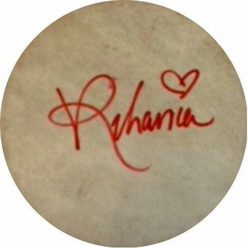 Robyn Rihanna Fenty tambourine signed with proof