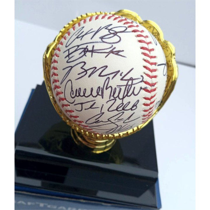 2017 Houston Astros world champions World Series baseball team signed with proof with free case