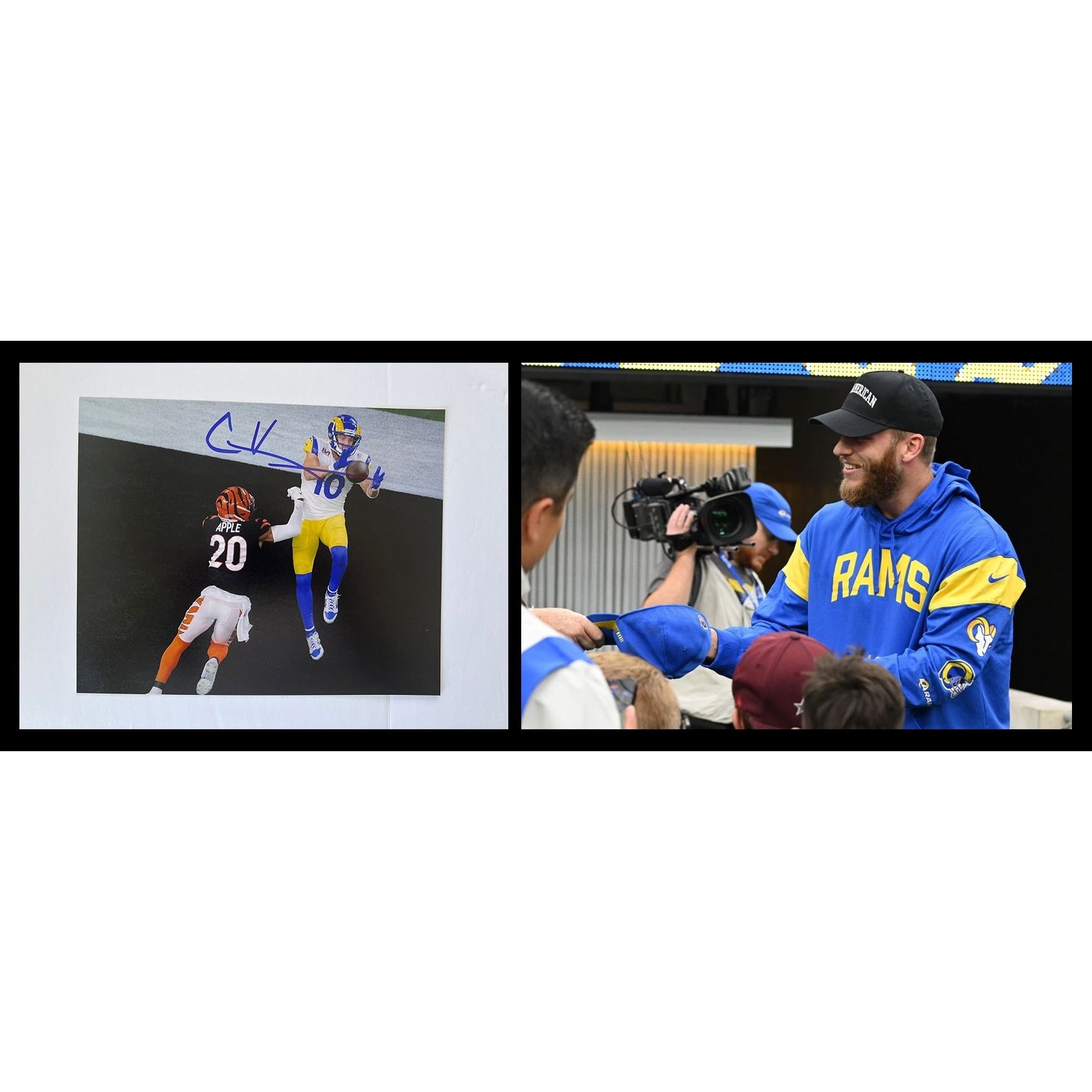 Bleachers Sports Music & Framing — Cooper Kupp Signed Authentic Nike 2022  Los Angeles Rams Super Bowl LVI Jersey Framed and Photo