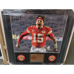 Load image into Gallery viewer, Patrick Mahomes Andy Reid 2022 Kansas City Chiefs framed team signed 16x20 photo signed with proof
