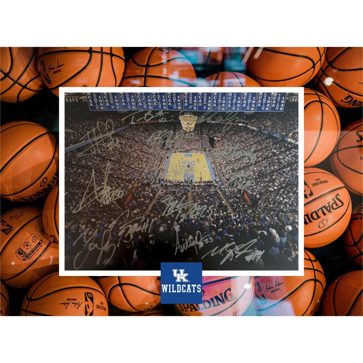 Anthony Davis University of Kentucky 2012 NCA men's basketball national champions team signed 11 by 14 photo