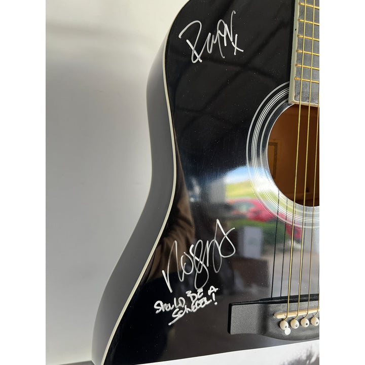 Robert Smith, bassist Simon Gallup, Roger O'Donnell The Cure 39' Huntington full size acoustic guitar signed with proof