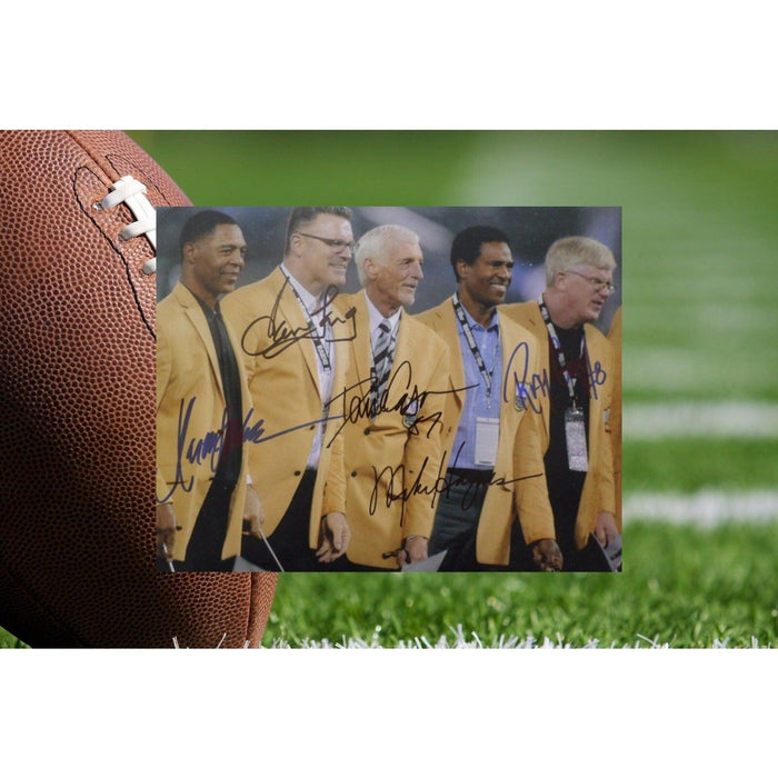 Marcus Allen Howie Long Dave Casper Mike Haynes Ray Guy 8 x 10 signed