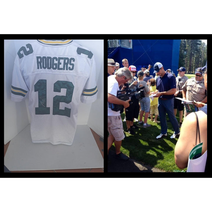 Aaron Rodgers size 48 Green Bay Packers game model jersey signed with proof