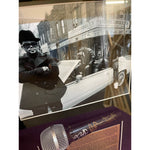 Load image into Gallery viewer, Run-DMC Joseph Simmons, Darryl McDaniels, and Jason Mizell signed and framed microphone with proof
