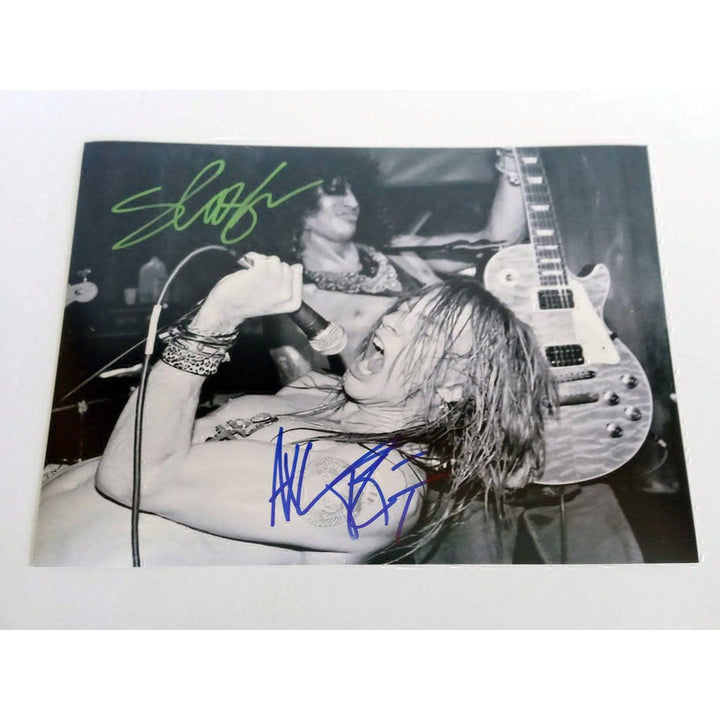 Guns and Roses Axl Rose and Slash 8 by 10 signed photo with proof