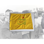 Load image into Gallery viewer, Gary Player signed and inscribed Masters Golf flag with proof
