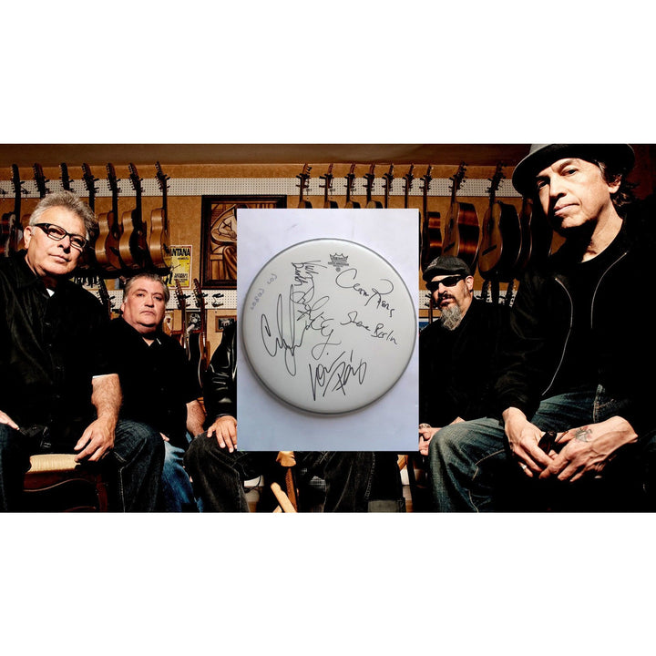 Los Lobos 14in Remo drum head sign - Awesome Artifacts 