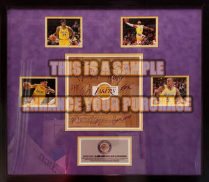 LeBron James, Anthony Davis Los Angeles Lakers 2020 NBA champions 12 x 12 parquet hardwood floor signed with proof