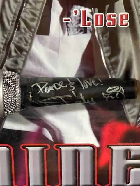 Marshall Mathers, Eminem, Slim Shady microphone signed and framed with proof 27x19 inches