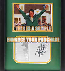 Tom Watson Masters Golf scorecard signed and inscribed " '77 '81" years that he won the Masters with proof