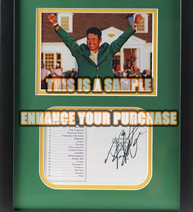 Jordan Spieth Masters golf score card signed with proof Awesome Artifacts