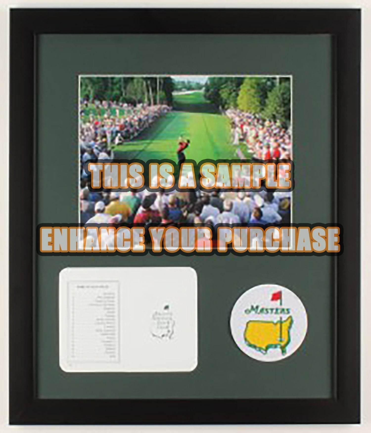 Tiger Woods Augusta National Masters scorecard signed with proof