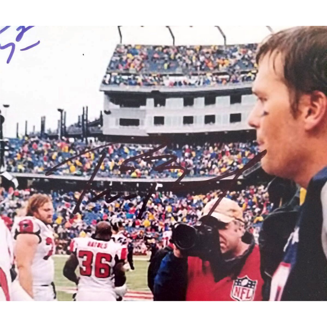 Matt Ryan and Tom Brady 8x10 photo signed