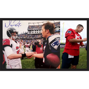 Matt Ryan and Tom Brady 8x10 photo signed
