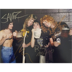 Load image into Gallery viewer, Metallica Dave Mustaine James Hetfield Lars Ulrich Ron McGovney 8x10 photo signed with proof
