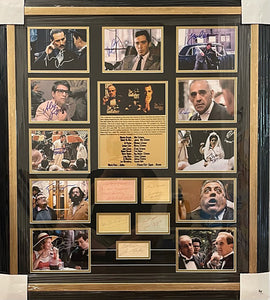 Al Pacino, Mario Puzo, Marlon Brando, John Cazale Godfather cast signed  and framed with proof