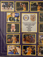 Load image into Gallery viewer, Los Angeles Lakers Magic Johnson, Kobe Bryant, Chick Hearn, Le Bron James, signed with proof
