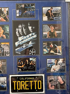 Fast and Furious Vin Diesel, Paul Walker signed and framed photo collection with proof