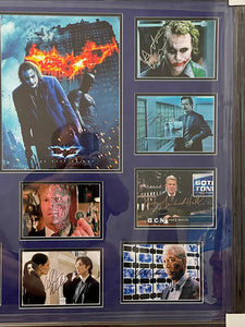 Batman The Dark Knight Heath Ledger cast signed framed photo collection with proof