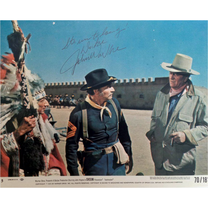 John Wayne Marion Morrison Chisholm original movie lobby card 1970