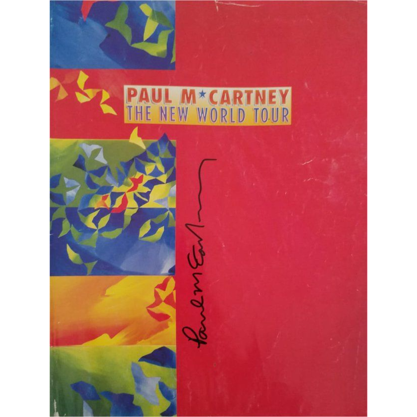 Paul McCartney the new world tour program signed with proof