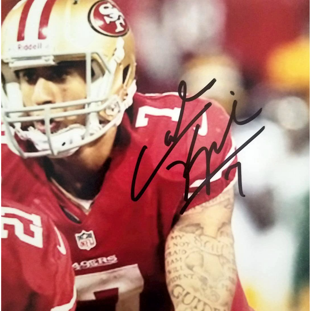 Frank Gore and Colin Kaepernick San Francisco 49ers 8x10 photo signed