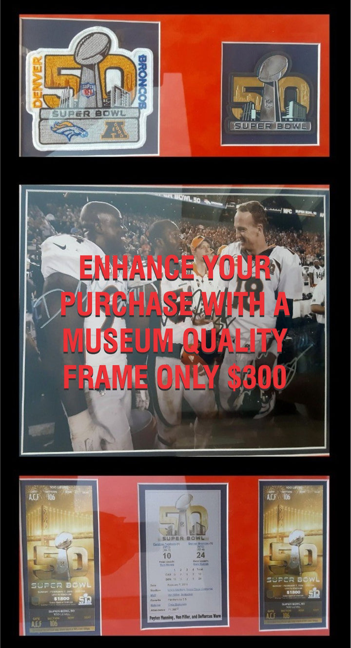 University of Stanford John Elway Jim Plunkett Andrew Luck John Brodie 11 by 14 photo signed - Awesome Artifacts 