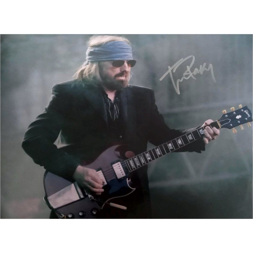 Tom Petty 8 by 10 photo signed with proof
