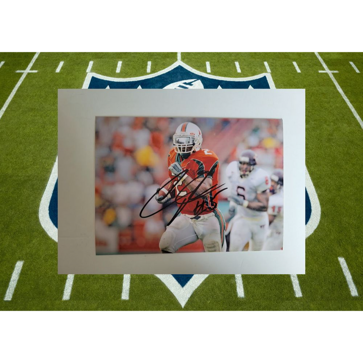 University of Miami Andre Johnson 5 x 7 photograph signed