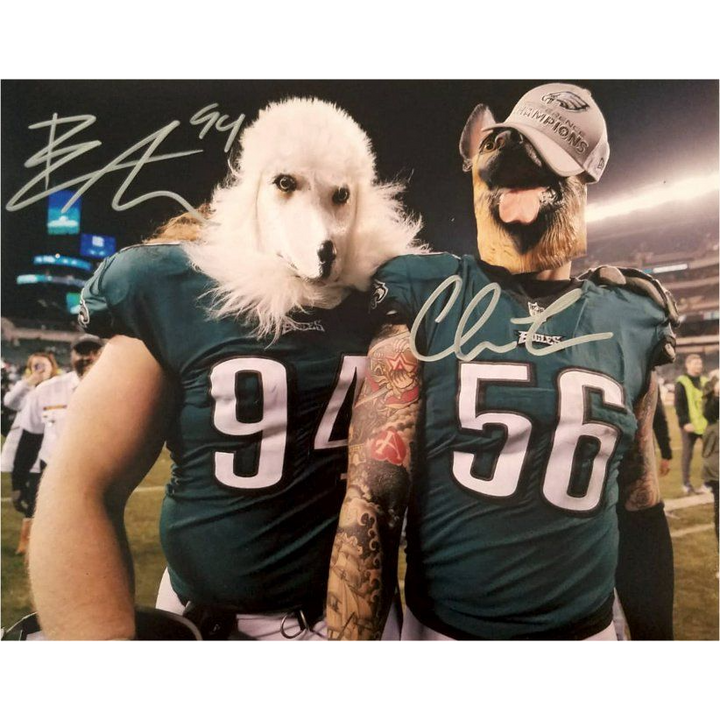 Philadelphia Eagles Chris Long and Beau Allen 8x10 photo signed