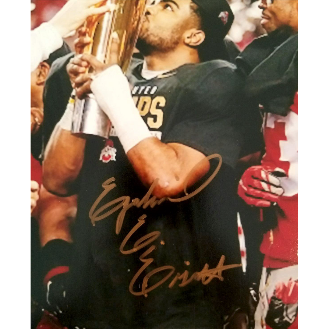 Ohio State Buckeyes Ezekiel Elliott and Urban Meyer 8x10 photo signed