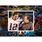 Load image into Gallery viewer, New England Patriots Tom Brady and Bill Belichick 8x10 photo signed with proof
