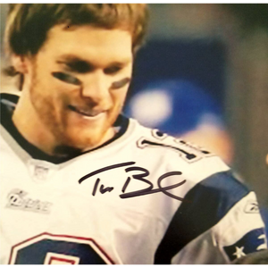 New England Patriots Tom Brady and Bill Belichick 8x10 photo signed with proof
