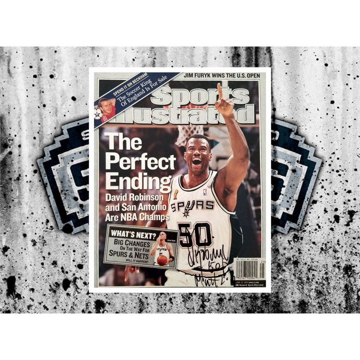 David Robinson San Antonio Spurs Sports Illustrated signed with proof