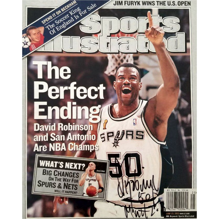 David Robinson San Antonio Spurs Sports Illustrated signed with proof