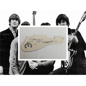 George Harrison The Beatles vintage Epiphone Casino pickguard signed