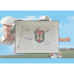 Load image into Gallery viewer, Caddyshack Bushwood golf flag Chevy Chase, Rodney Dangerfield, Bill Murray, Cindy Long, Michael O&#39;Rourke, signed with proof
